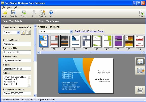 Cardworks Business Card Software Serial Number